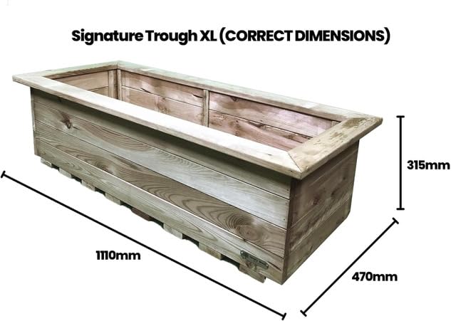 Simply Wood Signature Tanilised Trough Wooden Garden Planter – Extra Large Plus – Sale!!