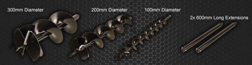 82cc Post Hole Digger Auger Petrol Drill Bit Fence Earth Borer by HORTI POWER