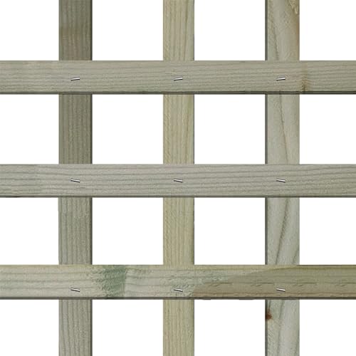 Premier Triple Dome Art Deco Cloud Top PRIVACY Trellis Panel Traditional Fence Topper Wall Plant Climbing Width.6ft (183cm) x Shoulder Height.2ft (60cm) & 85cm Top of Domes 70x70mm Square Holes