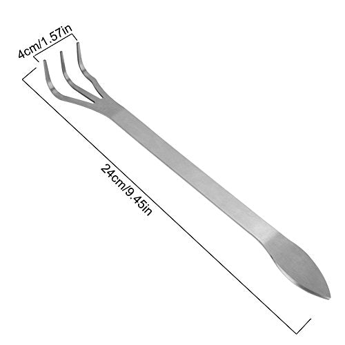 Haofy Stainless Steel Bonsai Rake, 3-Prong Root Rake for Loosening Soil, Bonsai Tree Gardening Tools with Ergonomic Handle for Flowers Plants