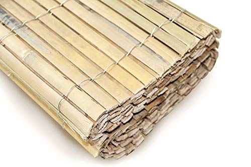 Abaseen Natural Bamboo Garden Fence Covering, Outdoor Privacy Slat Screening (1m x 4m)