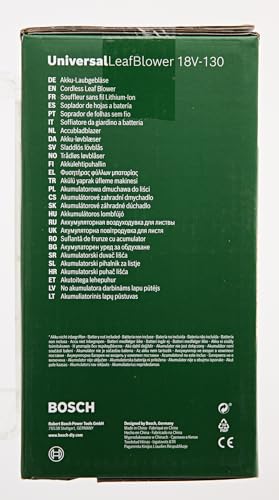 Bosch Cordless Leaf Blower UniversalLeafBlower 18V-130 (For Fast and Easy Outdoor Clearing; 18 Volt System; Without Battery)