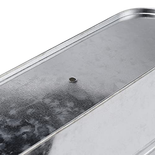 BestAlice 5 Pack Galvanized Planters for Outdoor Plants, Galvanized Oval Planters Tub Galvanized Buckets with Handles, Metal Pail Flower Pot for Indoor Outdoor Decor