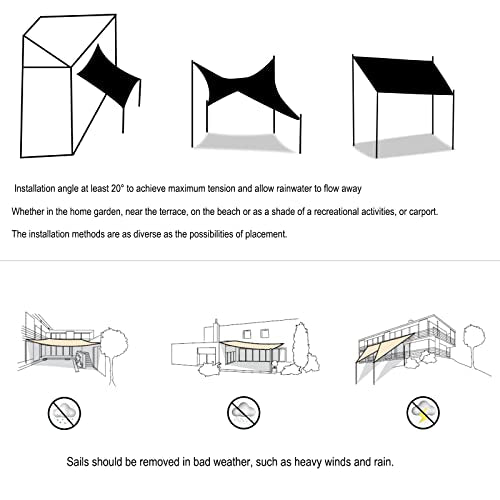 WOLTU Sun Shade Sail 2.5x2.5x3.5 m Right Angle Breathable HDPE Sail Shade UV Block with Free Rope Sunscreen Awning Canopy for Outdoor Garden Patio Yard Party,Grey
