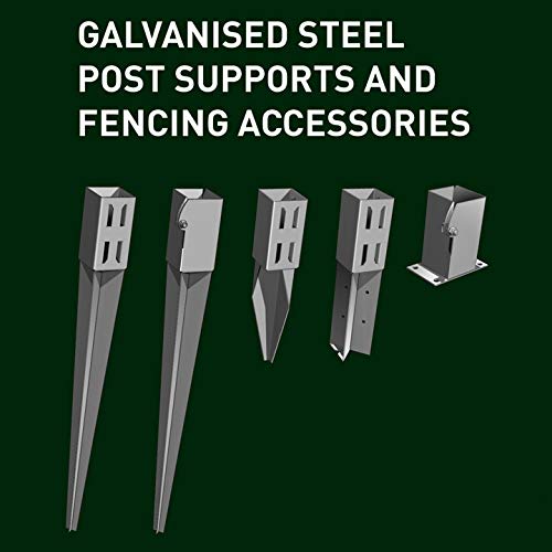 Fencing Gravel Board Bracket Clip 4 Pack 25x25mm x 220mm pre-galvanised Metal Wood Wooden Timber Fence metpost GBC001