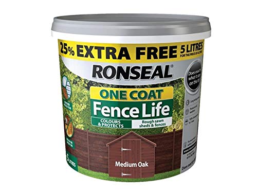 Ronseal One Coat Fence Life Paint – Medium Oak 4L