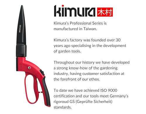 Kimura® Pro Grass Shears - Premium Lawn Shears with 360° Rotating Head, Japanese SK5 Steel Blades, Lightweight, Ergonomic TPR Coated Handles, Ideal Garden Shears for Edging and Trimming - 370mm