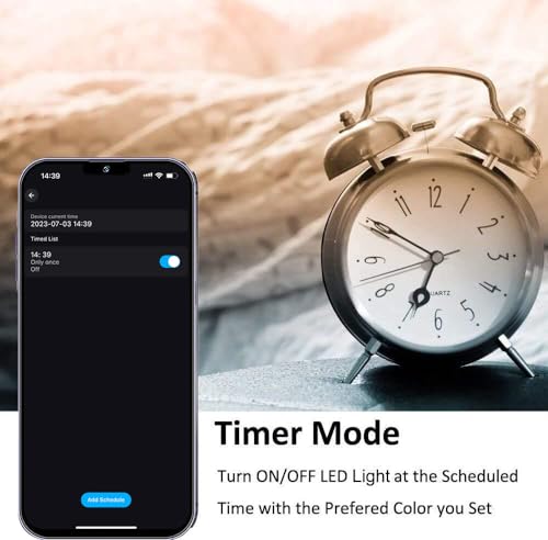 GEYUEYA Home LED Decking Lights RGB Ø45MM 12V 0.5W WiFi LED Decking Patio Lighting for Terrace Kitchen Outdoor Indoor Lamps with Remote Control - 6 Packs