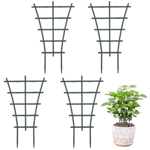 Giantree 4Pcs Plant Trellis Indoor, Trellis for Climbing Plants Indoor, Mini Garden Trellis Small Trellis for Potted Plants, Trellis for Potted Plant Ladder for Houseplant Vine Support Outdoor