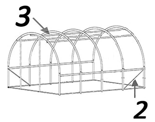 4m x 3m Polytunnel "Strongest In It's Class" a fully Galvanised Structure with more Diagonal & Roof Bracing than all others. Metal Hinged Door | Rear Zippered Wide Access Door | Groundbar Kit.