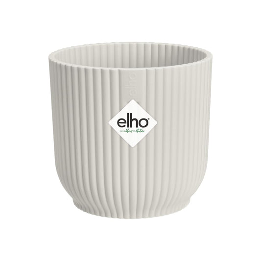 elho Vibes Fold Round Mini 11-100% recyclable Flower Pot - Indoor plant pot - Ø 11.1 x H 10.5 cm - White/Silky White