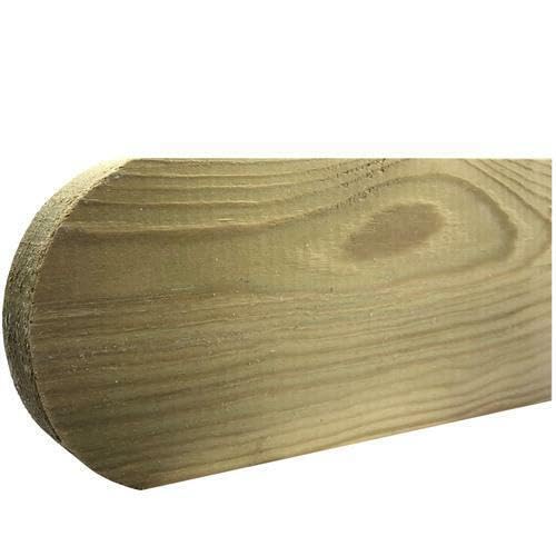 Premium Picket Garden Fencing - Timber Treated Wood Fencing Boards (3'' x 3ft) Rounded Top Planed and Smooth Round Top Pales, Pack of 30