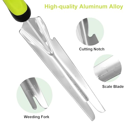 DEWINNER Garden Tools Set, 3pcs Stainless Steel Gardening Tools Kits with Beautiful Box, Planting Tools with Ergonomic Handle, Weeder Tool, Garden Hand Fork, Trowel for Planting