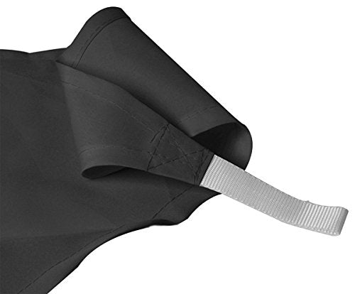 Kookaburra 3m Square Water Resistant Garden Patio Sun Shade Sail Canopy 96.5% UV Block with Free Rope (Charcoal)