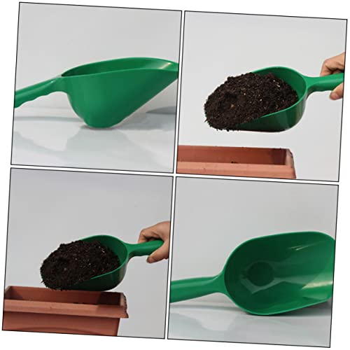 BESPORTBLE 3pcs Dirt Spoon Topsoil Handle Tarp Potted Uprooting Digger Puller Sand Digging Garden Tools Scraper Gardening Tools Hedge Trimmer Plant Soil Scoop Feeder Mini Mulch Plastic Green