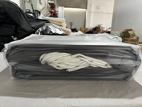 Ankuka Sun Shade Sail 4m x 6m Grey Rectangular Waterproof Garden Sun Sail Outdoor Patio Party Sunscreen Awning Canopy 98% UV Block With Rope