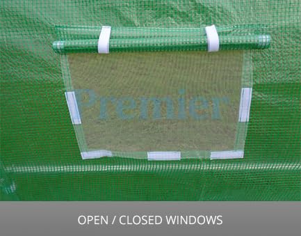 POLYTUNNEL 6M X 3M 6 SECTION GREENHOUSE FULLY GALVANISED STEEL FRAME POLY TUNNEL