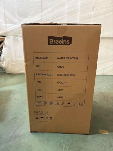 Garden Water Feature Decorate Cascading Tiered Water Fountain Pump Waterfall with LED Lights Indoor/Outdoor, Winding Rockery Waterfall, Dark Grey