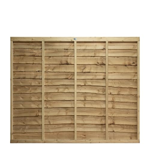 Premier Lap Wooden Fence Panel 6ft x 5ft Waney Larch