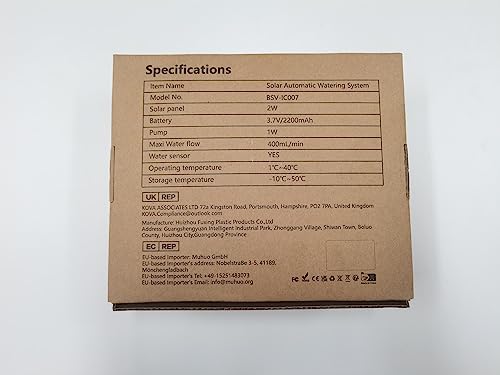 AnseTo Solar Irrigation System,Solar Drip Irrigation Kit with 15 Drippers,Solar Watering System DIY Automatic Watering System for Garden,Plant,Greenhouse,Terrace,Eco-Friendly and Energy-Saving, 2w