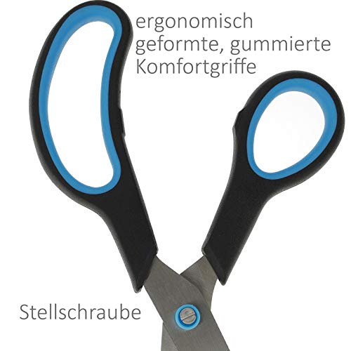 Westcott 9 inch Easy Grip Soft Grip Scissor - Black/Blue