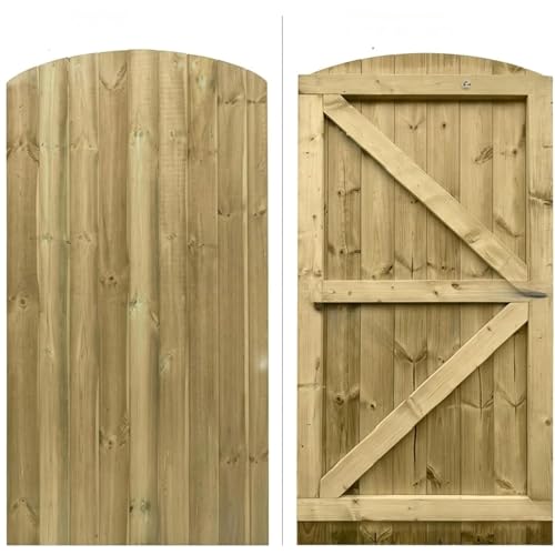 180cm Dome Top Pressure Treated Wooden Garden Gate