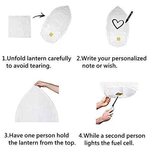 LABOTA 5 Pack Chinese Sky Lanterns, Eco-Friendly, Floating Lanterns for Outside Flying, Lanterns to Release in Memory, Perfect for Birthdays, Eid, Funerals, and Memorial Days