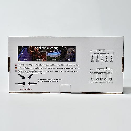 GEYUEYA Home LED Decking Lights RGB Ø45MM 12V 0.5W WiFi LED Decking Patio Lighting for Terrace Kitchen Outdoor Indoor Lamps with Remote Control - 6 Packs