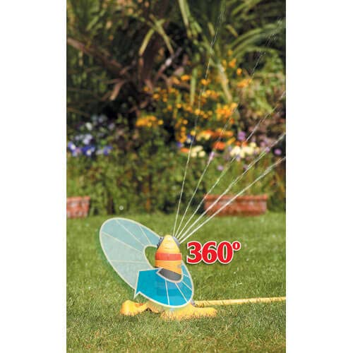 HOZELOCK Plastic Sprinkler Rotating Pro 314 m² : Large-area Base-mounted Spray Sprinkler (ø 20m),Ultra Even Coverage thanks to Hydraulic Motor and 2 Spray Patterns 360° Adjustable Steering [2336P0000]