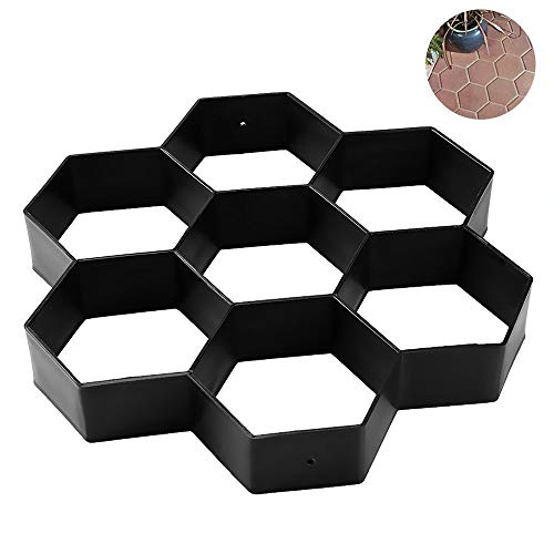 Viitech Paving Mould for Garden, Plastic Hexagon DIY Paving Concrete Stepping Stone Molds, Walk Path Way Maker Mould Reusable for Walkway Garden Yard Patio Swimming Pool Decor