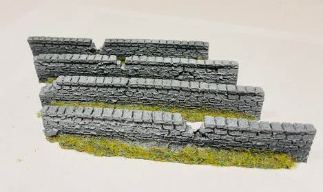 Javis Damaged Garden Walling OO Gauge 1:76 Scale Pack of 4