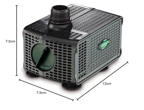 Blagdon Water Feature Pump with Auto Shut Off Sensor Prevents Burnout, Adjustable Flow Control, Reduced Cleaning, 3 Hose Fitting Adaptors, Pumps up to 650 Litres/Hour, Max Pumping Height 1.1m