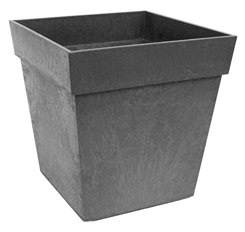 ECO GARDEN 33cm Symphony Recycled Rubber Plant Pot Pewter