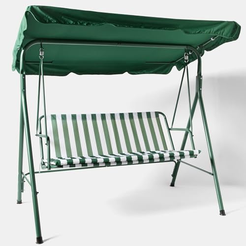 OHS 3-Seater Garden Swing Bench with Canopy