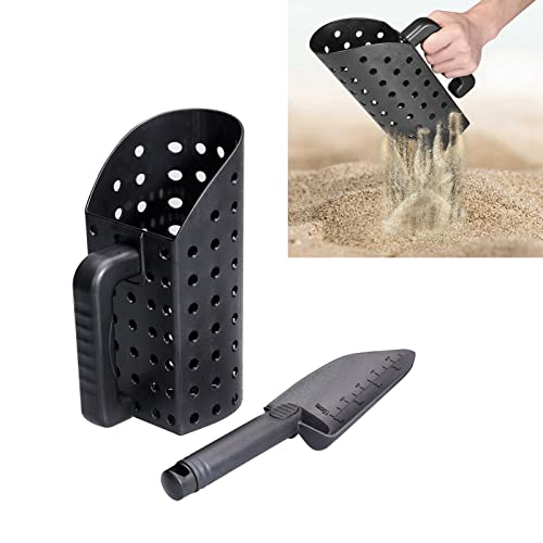 Metal Detector Sand Scoop ABS Plastic Sand Scoop and Trowel for Treasure, Metal Detector Beach Sand Scoop Portable Ergonomically Sand Scoop and Trowel, Scoop Capacity: 1/2 Gallon