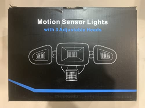 MEIKEE 42W Security Lights Outdoor Motion Sensor 3600LM 6500K Daylight White PIR Floodlights Outdoor 4 Modes Timing with Remote Control IP66 Waterproof 180° Adjustable for Garden Garage Doorways