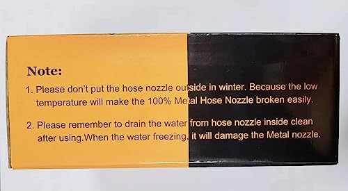 FANHAO Garden Hose Spray Gun, 100% Heavy Duty Metal Hose Pipe with 7 Patterns High Pressure Water Gun for Plant Watering, Car and Pet Washing, Sidewalk Cleaning
