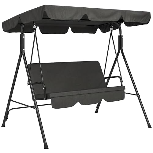 Outsunny 3 Seater Garden Swing Chair with Canopy