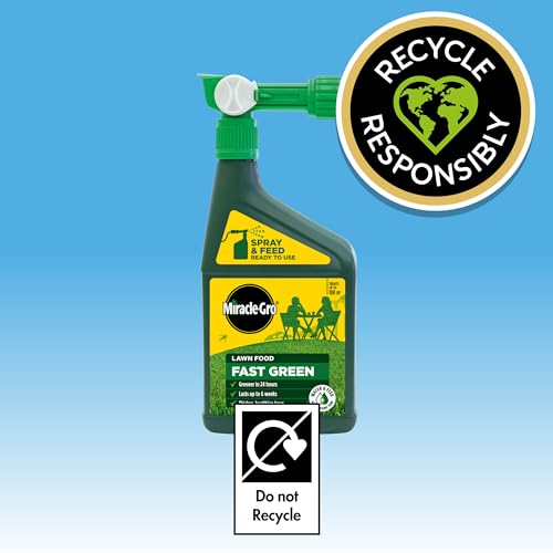 Miracle-Gro EverGreen Fast Green Spray & Feed, Liquid Lawn Food, 1 Litre