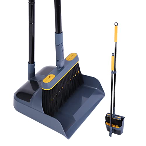 JEHONN Long Handled Dustpan and Brush Set