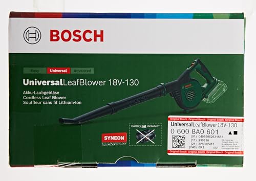 Bosch Cordless Leaf Blower UniversalLeafBlower 18V-130 (For Fast and Easy Outdoor Clearing; 18 Volt System; Without Battery)