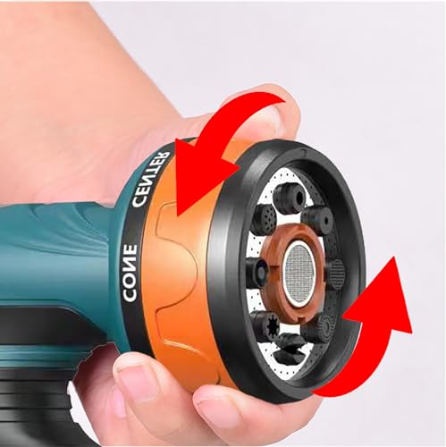 Blue & Orange Garden Hose Gun with 8 Spray Patterns & Flow Control