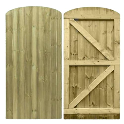 Wooden Featheredge Dome Top Garden Gate 6ft