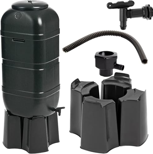 Edena 100L Slim Space Saver Water Butt with Tap & Stand