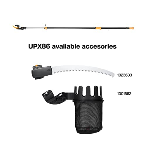 Fiskars PowerGear X Telescopic Tree Pruner UPX86, Non-stick Coated, Steel Blade/Aluminium Handle, Length 2.4 - 4 m, Black/Orange, 1023624