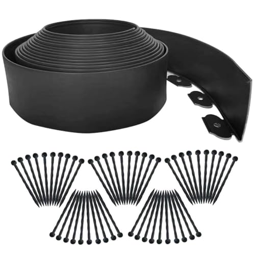 10M Garden Lawn Edging Border with 50 Stakes – 4IN High