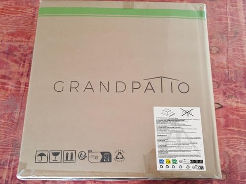 Grand patio Coffee Table Side Table Round End Table for Outdoor 70CM X 70 CM Lightweight Beside Table for Garden Terrace Living Room Office Outdoor Indoor Balcony -Yellow