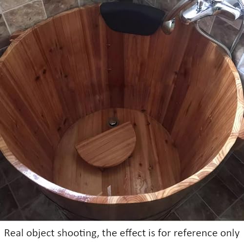 ZCBYBT Soaking Wooden Tub Freestanding Wooden Bathtub Wood Bathtub for Indoor Hot Bath Ice Bath,80W*80H cm