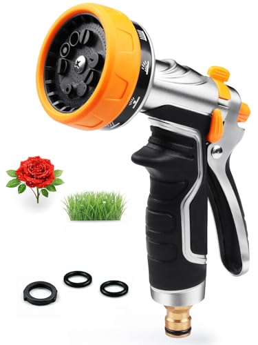 Onarway Garden Hose Spray Gun – 10 Pattern Metal Nozzle