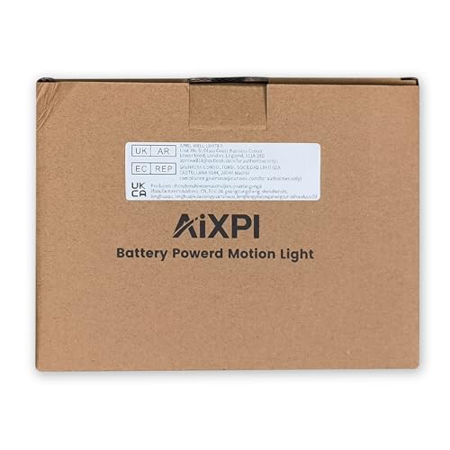 AIXPI Battery Powered Outdoor Security Lights, 240 LED Motion Sensor PIR, IP65 Waterproof Wireless Flood Lights for Garden Yard, Porch, Garage, 1 Pack